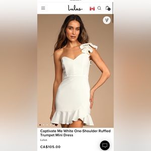 Lulus One Shoulder White Dress